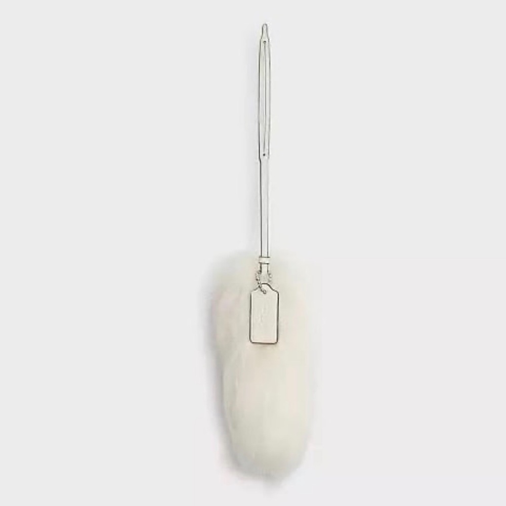 Coach Coachtopia Lucky Rabbits Foot Fluffy Bag Charm in Upcrafted Shearling NWT